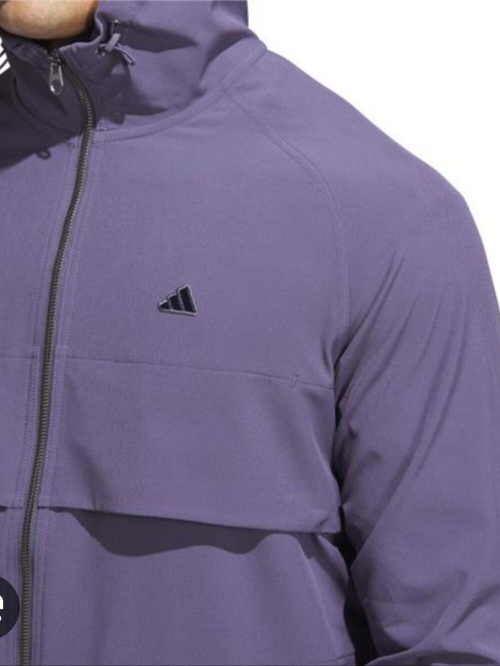 NEW ADIDAS Men's Lightweight Purple Hooded Jacket SIZE M